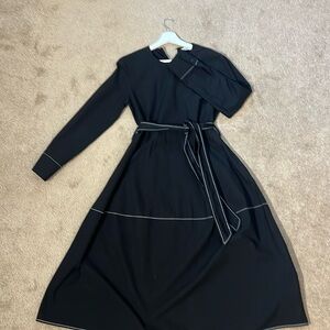 Black midi dress